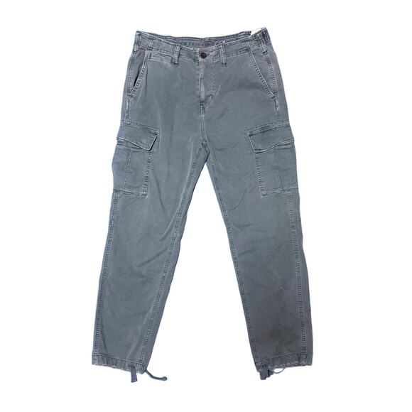 American Eagle Flex Slim Lived-In Cargo Jogger Pants 30x30 | Washed Stone Gray - Picture 1 of 4